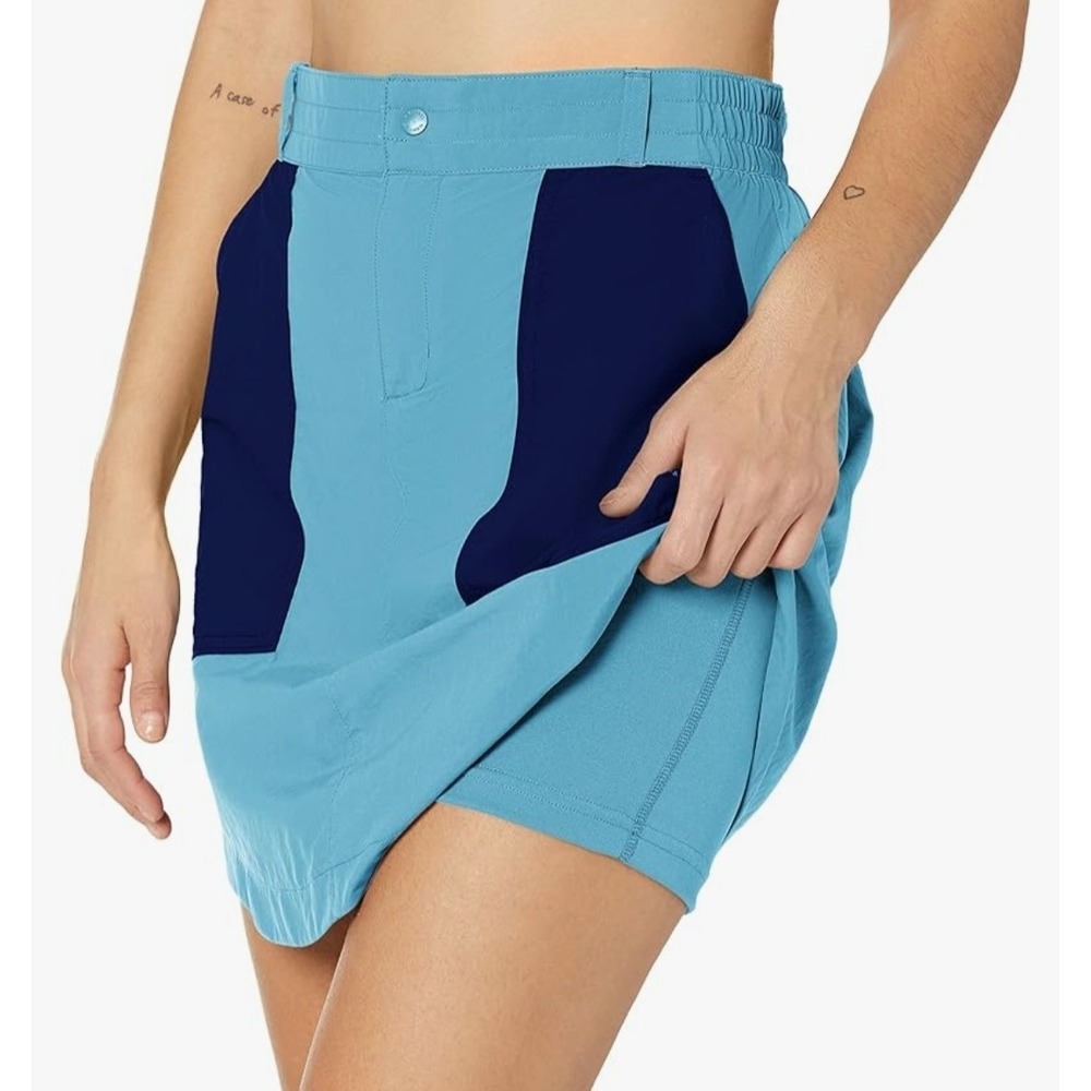 Columbia Women's Summerdry Skort Size S/P Color Dark‎ Blue And Light Blue - Picture 2 of 13